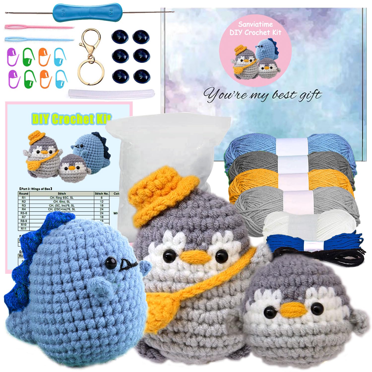 あみぐるみ　ぺんぎん　2体セット　ハンドメイド あみぐるみぺんぎん2体セットハンドメイド